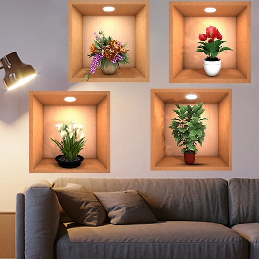 3D Wall decor Stickers (Set of 4pcs)
