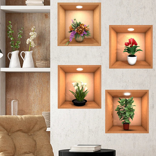 3D Wall decor Stickers (Set of 4pcs)