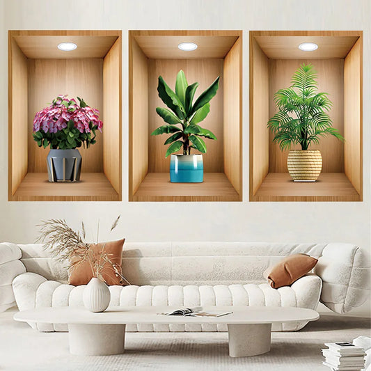 3D Wall decor Stickers (Set of 3pcs)