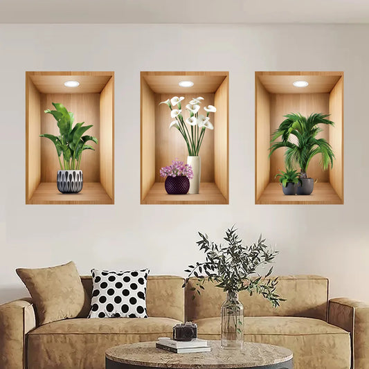 3D Wall decor Stickers (Set of 3pcs)