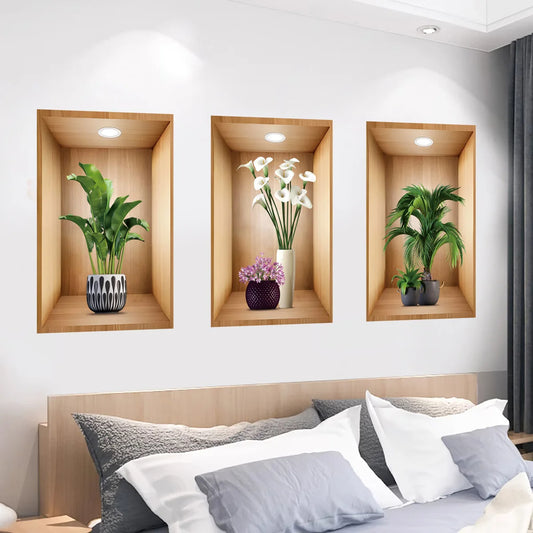 3D Wall decor Stickers (Set of 3pcs)